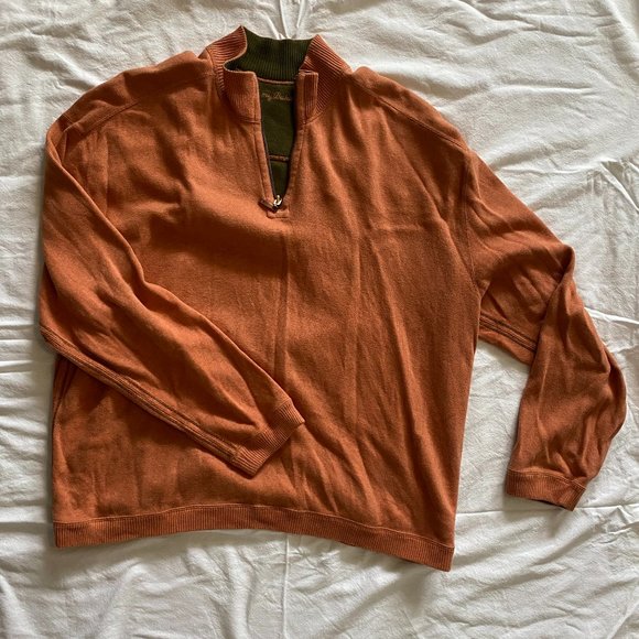 Tommy Bahama Quarter Zip Sweater - Picture 1 of 3
